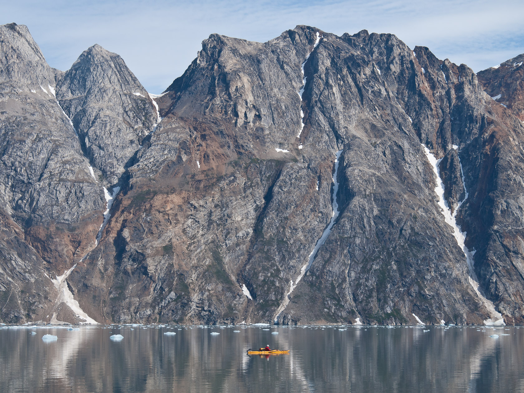 Groenland - kayak en eau calme